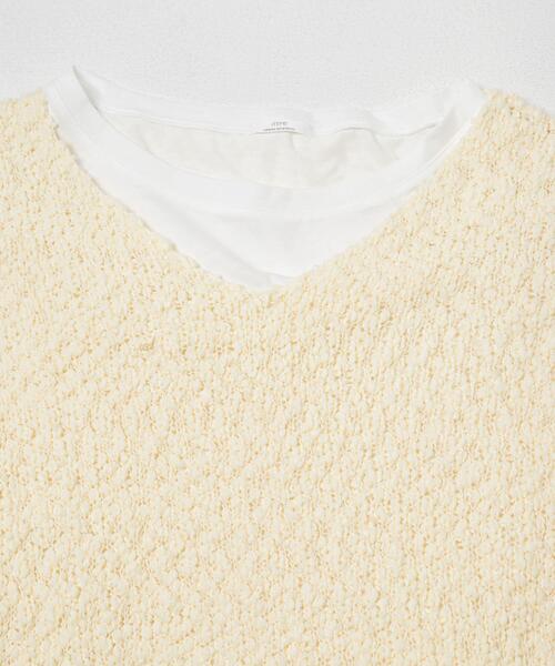 ITEMS URBANRESEARCH（アイテムズ アーバンリサーチ）の「『イージーケア』インナーセットＶネックニット（ニット/セーター・レディース・ブラック/オフホワイト/ベージュ・FREE）」の18枚目の写真