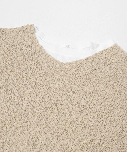 ITEMS URBANRESEARCH（アイテムズ アーバンリサーチ）の「『イージーケア』インナーセットＶネックニット（ニット/セーター・レディース・ブラック/オフホワイト/ベージュ・FREE）」の16枚目の写真