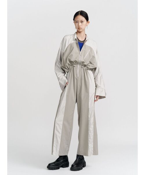 UN3D.（アンスリード）の「SIDE WAVE LINE AIO / サイドウェーブラインオールインワン（つなぎ/オールインワン・レディース・ブラック/ベージュ・38/36）」の2枚目の写真