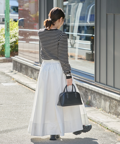 JOURNAL STANDARD（ジャーナルスタンダード）の「メモリータフタボリュームスカート（スカート・レディース・ブラック/ホワイト・FREE）」の8枚目の写真