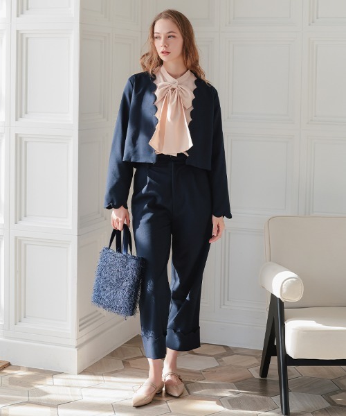 DONOBAN（ドノバン）の「スカラップセットアップ（その他アウター・レディース・ネイビー/ベージュ/ブラック・LONG/SHORT）」の20枚目の写真