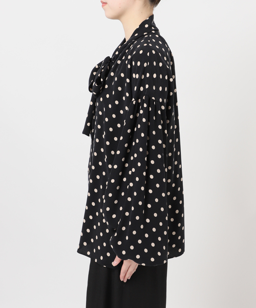 journal standard L'essage（ジャーナルスタンダードレサージュ）の「《追加》IPEKERドット&フラワー/シアーボウタイブラウス（シャツ/ブラウス・レディース・アイボリー/ホワイト×ホワイト/ベージュ/ブラックミックス・FREE）」の14枚目の写真