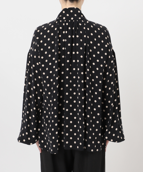 journal standard L'essage（ジャーナルスタンダードレサージュ）の「《追加》IPEKERドット&フラワー/シアーボウタイブラウス（シャツ/ブラウス・レディース・アイボリー/ホワイト×ホワイト/ベージュ/ブラックミックス・FREE）」の15枚目の写真