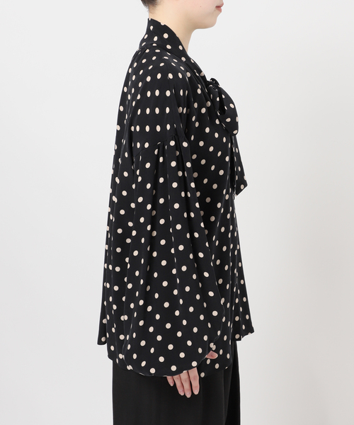 journal standard L'essage（ジャーナルスタンダードレサージュ）の「《追加》IPEKERドット&フラワー/シアーボウタイブラウス（シャツ/ブラウス・レディース・アイボリー/ホワイト×ホワイト/ベージュ/ブラックミックス・FREE）」の16枚目の写真