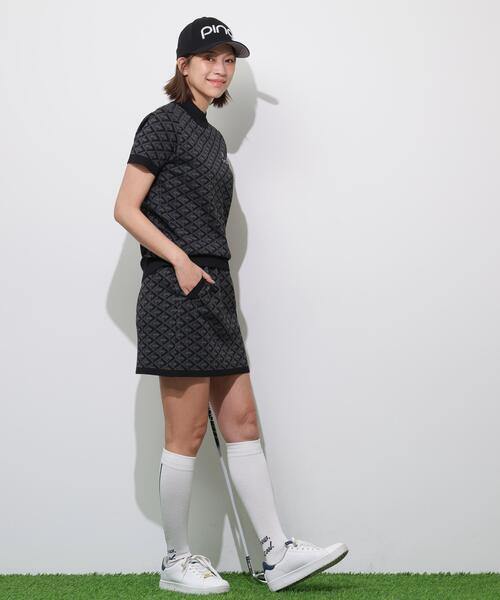 PING(ピン)の「【PING APPAREL】AZモノグラムジャカードニットスカート <PERFORMANCE> (LADIES)(スカート・レディース・ブラック/ブルー系その他/ホワイト・LL/XS/S/M/L)」の5枚目の写真