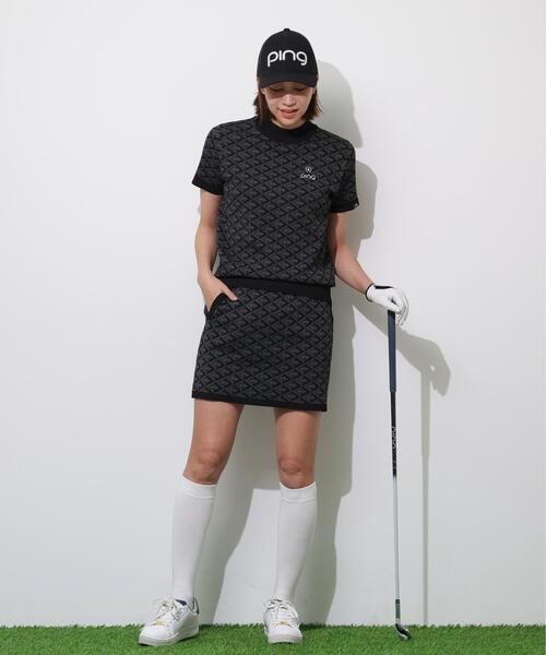 PING(ピン)の「【PING APPAREL】AZモノグラムジャカードニットスカート <PERFORMANCE> (LADIES)(スカート・レディース・ブラック/ブルー系その他/ホワイト・LL/XS/S/M/L)」の6枚目の写真