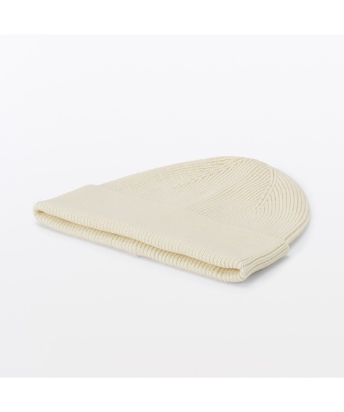 無印良品(ムジルシリョウヒン)の「UVカットコットンシルクワッチ(ニットキャップ/ビーニー・レディース・グレー/ブラック/アイボリー・55-59cm)」の7枚目の写真