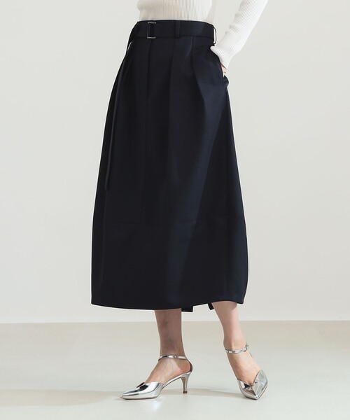 Demi-Luxe BEAMS(デミルクス ビームス)の「ベルテッド コクーン スカート(スカート・レディース・アッシュブラウン/ネイビー・36/38)」の19枚目の写真