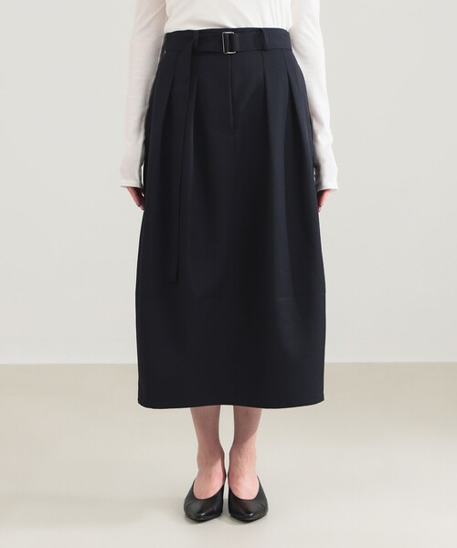 Demi-Luxe BEAMS(デミルクス ビームス)の「ベルテッド コクーン スカート(スカート・レディース・アッシュブラウン/ネイビー・36/38)」の20枚目の写真