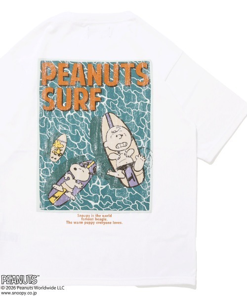 KRIFF MAYER(クリフメイヤー)の「【接触冷感・吸水速乾・毛玉防止】スヌーピープリントT(サーフ)(Tシャツ/カットソー・メンズ・チャコール/オフホワイト/ライトグリーン/ネイビー/イエロー・X-LARGE/LARGE/MEDIUM)」の1枚目の写真
