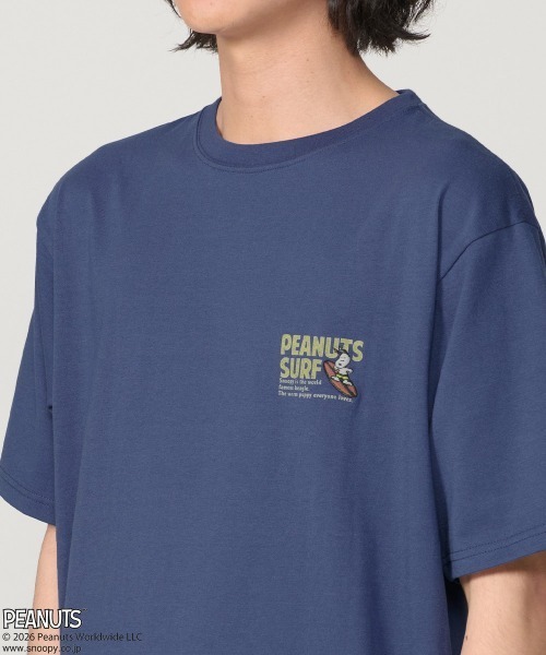 KRIFF MAYER(クリフメイヤー)の「【接触冷感・吸水速乾・毛玉防止】スヌーピープリントT(サーフ)(Tシャツ/カットソー・メンズ・チャコール/オフホワイト/ライトグリーン/ネイビー/イエロー・X-LARGE/LARGE/MEDIUM)」の12枚目の写真