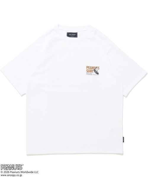 KRIFF MAYER(クリフメイヤー)の「【接触冷感・吸水速乾・毛玉防止】スヌーピープリントT(サーフ)(Tシャツ/カットソー・メンズ・チャコール/オフホワイト/ライトグリーン/ネイビー/イエロー・X-LARGE/LARGE/MEDIUM)」の22枚目の写真
