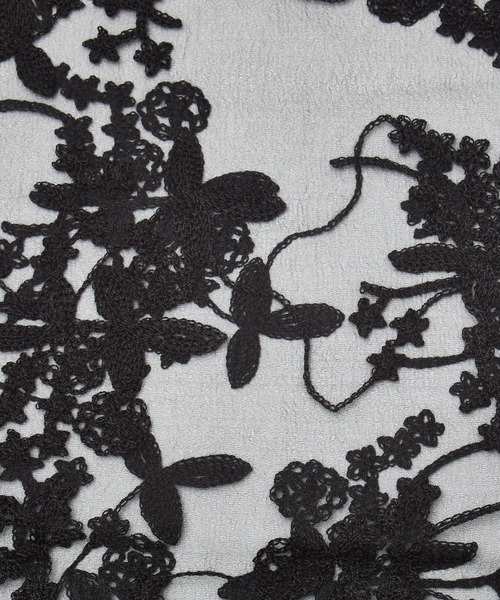 ROSE BUD（ローズバッド）の「LACE SCARF（バンダナ/スカーフ・レディース・ブラック/ホワイト・ONE SIZE）」の12枚目の写真