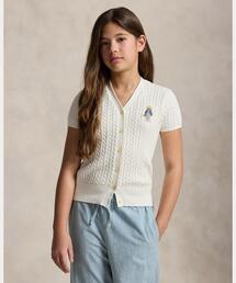 POLO RALPH LAUREN CHILDRENSWEAR | Polo ベア ケーブル コットン Vネック カーディガン(カーディガン/ボレロ)