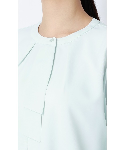 AOYAMA(アオヤマ)の「ボウタイブラウス【7分袖】|学生&通勤&オフィス&入卒&セレモニー&オケージョン|(シャツ/ブラウス・レディース・ピンク/ホワイト/ミント・M/LL/L/S)」の19枚目の写真