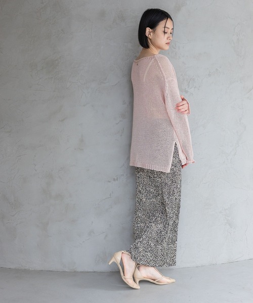 A part by（アパートバイ）の「リネンコンメッシュプルオーバー（ニット/セーター・レディース・ライトピンク/ブルー/ライトグレー/グレー系その他4・FREE）」の18枚目の写真