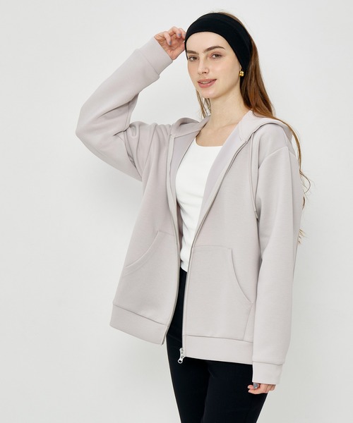 coca(coca)(コカ)の「ソフトジャージーワイドZIPパーカー(パーカー・メンズ・ライトグレー/チャコール・S/XL/M/L)」の14枚目の写真