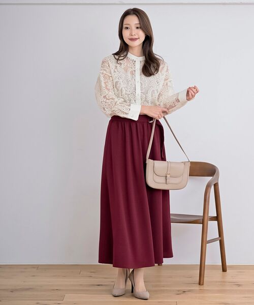 rps（アールピーエス）の「カットジョーゼットフレアースカート（スカート・レディース・ブラック/ブルー/ボルドー・フリー）」の6枚目の写真