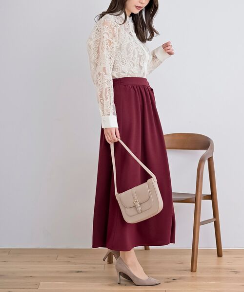 rps（アールピーエス）の「カットジョーゼットフレアースカート（スカート・レディース・ブラック/ブルー/ボルドー・フリー）」の9枚目の写真