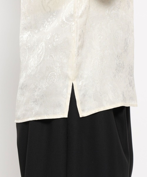 HARE（ハレ）の「ツヤジャガードフレアスリーブブラウス(HARE)（シャツ/ブラウス・レディース・オフホワイト/ブラック・FREE）」の18枚目の写真