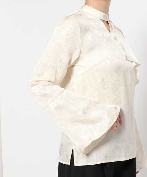 HARE（ハレ）の「ツヤジャガードフレアスリーブブラウス(HARE)（シャツ/ブラウス・レディース・オフホワイト/ブラック・FREE）」の19枚目の写真