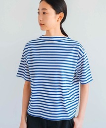 ハイゲージコットンボーダーTシャツ/ハーフスリーブ
