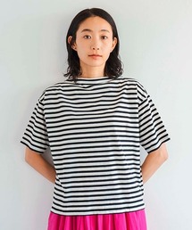 D（ディー）の「ハイゲージコットンボーダーTシャツ/ハーフスリーブ（Tシャツ/カットソー）」