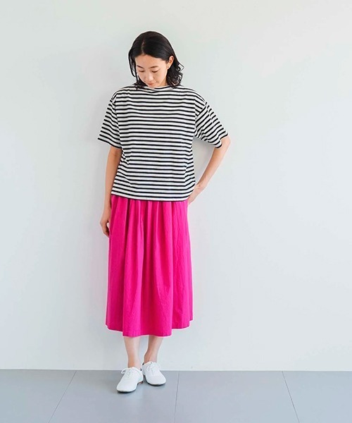 セール】ハイゲージコットンボーダーTシャツ/ハーフスリーブ（Tシャツ