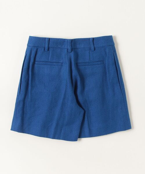 LAUREN RALPH LAUREN(ローレン ラルフ ローレン)の「プリーテッド リネンコットン ヘリンボーン ショートパンツ(その他パンツ・レディース・ブルー・4/2/00/0)」の2枚目の写真