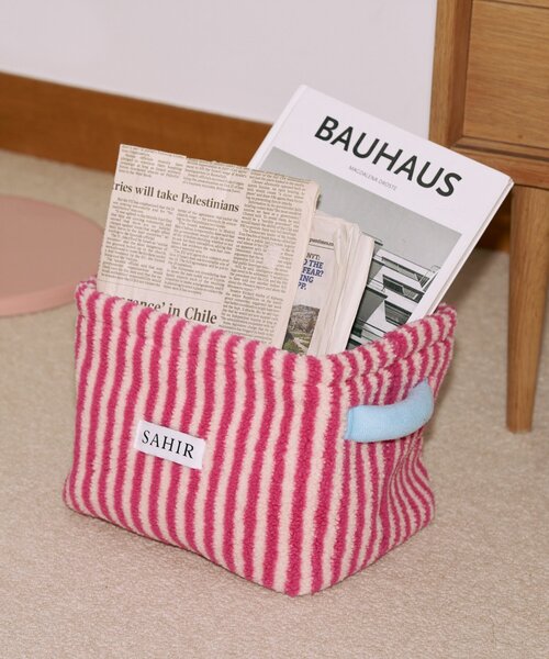 SAHIR（サヒール）の「【SAHIR サヒール】Fabric basket　S（収納グッズ・レディース・ブルー・0）」の3枚目の写真