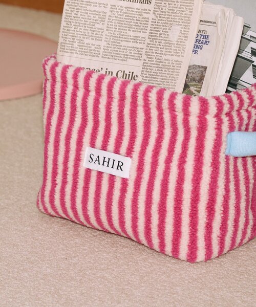 SAHIR（サヒール）の「【SAHIR サヒール】Fabric basket　S（収納グッズ・レディース・ブルー・0）」の4枚目の写真