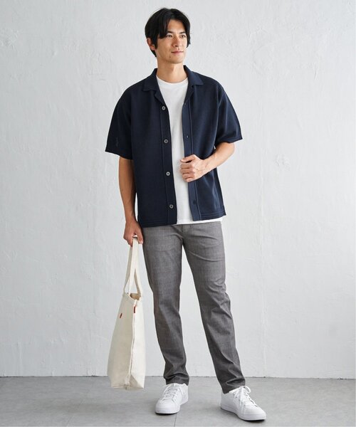 ikka(イッカ)の「【洗濯機で洗える/2点セット】GOKU楽ニットシャツインナーセット(アンサンブル・メンズ・ブラック/ベージュ/ネイビー・M/XL/L/S)」の11枚目の写真
