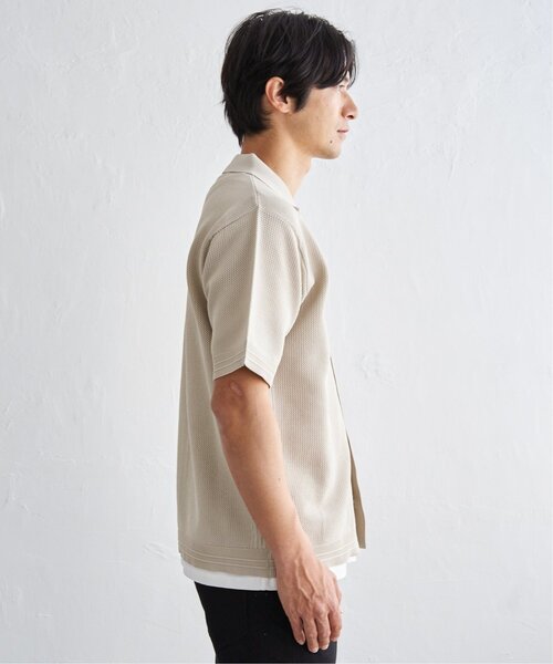 ikka(イッカ)の「【洗濯機で洗える/2点セット】GOKU楽ニットシャツインナーセット(アンサンブル・メンズ・ブラック/ベージュ/ネイビー・M/XL/L/S)」の18枚目の写真