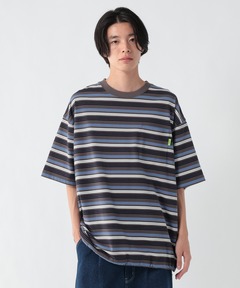 トゥデイフル Sheer Border T-shirt インディゴブルー Sheer Border T-shirt（Tシャツ/カットソー）｜TODAYFUL（トゥデイフル