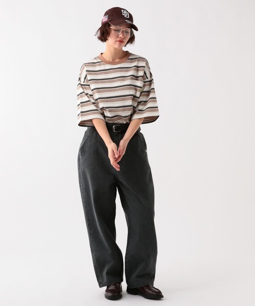 GEORGE'S（ジョージズ）の「マルチボーダードローコードTシャツ（Tシャツ/カットソー・メンズ・ベージュ/グレー・MEDIUM/LARGE）」の4枚目の写真