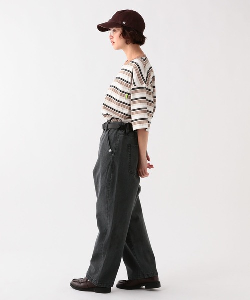 GEORGE'S（ジョージズ）の「マルチボーダードローコードTシャツ（Tシャツ/カットソー・メンズ・ベージュ/グレー・MEDIUM/LARGE）」の6枚目の写真