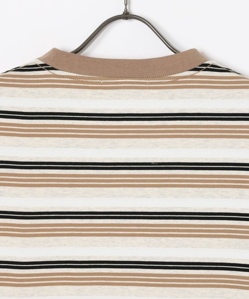 GEORGE'S（ジョージズ）の「マルチボーダードローコードTシャツ（Tシャツ/カットソー・メンズ・ベージュ/グレー・MEDIUM/LARGE）」の19枚目の写真