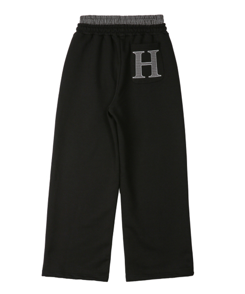 HAVISM（ヘビズム）の「CHECK LAYERED SWEATPANTS(BLACK)（スウェットパンツ・レディース・その他・ONE SIZE）」の2枚目の写真