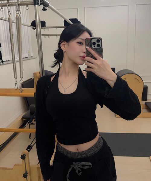 HAVISM（ヘビズム）の「CHECK LAYERED SWEATPANTS(BLACK)（スウェットパンツ・レディース・その他・ONE SIZE）」の3枚目の写真