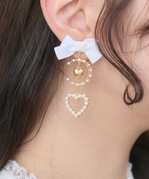 ROJITA（ロジータ）の「ハートパールムーンチャームイヤリング（イヤリング）」