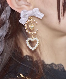 ROJITA（ロジータ）の「ハートパールムーンチャームイヤリング（イヤリング）」