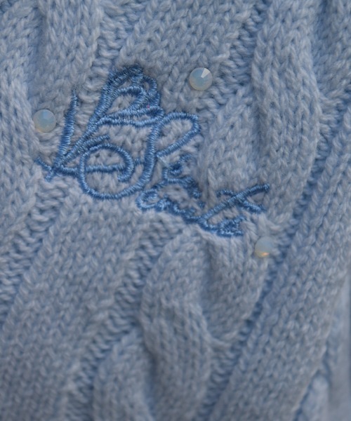 axes femme（アクシーズファム）の「刺繍入りチルデンニットベスト（ベスト・レディース・サックスブルー/チャコール/キナリ・FREE）」の6枚目の写真