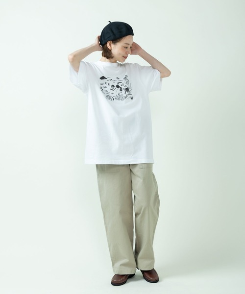 PAR ICI（パーリッシィ）の「大桃洋祐×PAR ICI ダイバープリントTシャツ（Tシャツ/カットソー・レディース・ホワイト・S/L）」の6枚目の写真