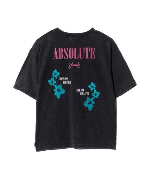 glamb(グラム)の「Spiral Flower T-Shirt / スパイラルフラワーTシャツ(Tシャツ/カットソー・メンズ・レッド/ブラック・S/M/L)」の4枚目の写真