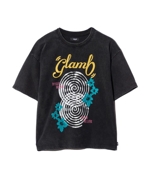 glamb(グラム)の「Spiral Flower T-Shirt / スパイラルフラワーTシャツ(Tシャツ/カットソー・メンズ・レッド/ブラック・S/M/L)」の3枚目の写真