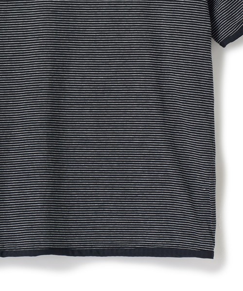 UNION STATION(ユニオンステーション)の「リバーシブルボーダーTシャツ〈ストレッチ・ハンドウォッシャブル・接触冷感〉(Tシャツ/カットソー・メンズ・グリーン系その他/ブルー系その他/ホワイト/ブラック・M/L)」の19枚目の写真
