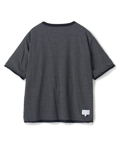 UNION STATION(ユニオンステーション)の「リバーシブルボーダーTシャツ〈ストレッチ・ハンドウォッシャブル・接触冷感〉(Tシャツ/カットソー・メンズ・グリーン系その他/ブルー系その他/ホワイト/ブラック・M/L)」の20枚目の写真
