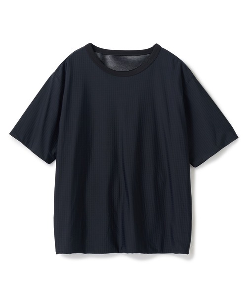 UNION STATION(ユニオンステーション)の「リバーシブルボーダーTシャツ〈ストレッチ・ハンドウォッシャブル・接触冷感〉(Tシャツ/カットソー・メンズ・グリーン系その他/ブルー系その他/ホワイト/ブラック・M/L)」の14枚目の写真