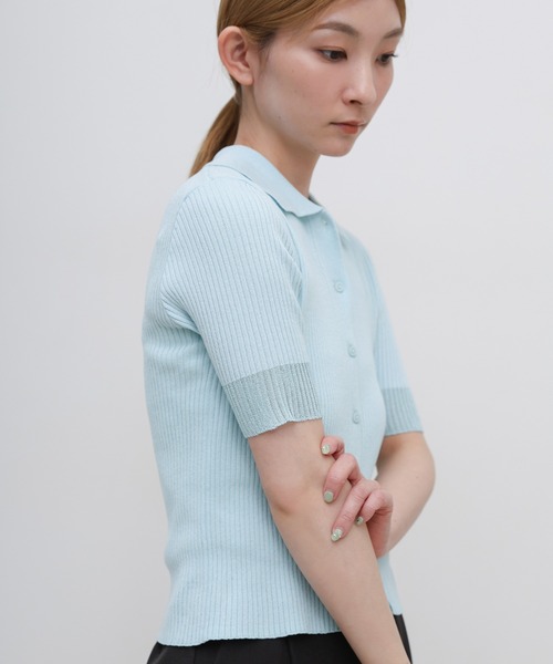 select MOCA(セレクトモカ)の「【ZOZO限定】ハーフスリーブリブニットカーディガン(カーディガン/ボレロ・レディース・グレー/ブラック/ライトブルー・FREE)」の15枚目の写真