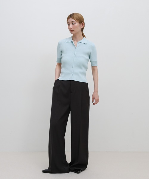 select MOCA(セレクトモカ)の「【ZOZO限定】ハーフスリーブリブニットカーディガン(カーディガン/ボレロ・レディース・グレー/ブラック/ライトブルー・FREE)」の10枚目の写真